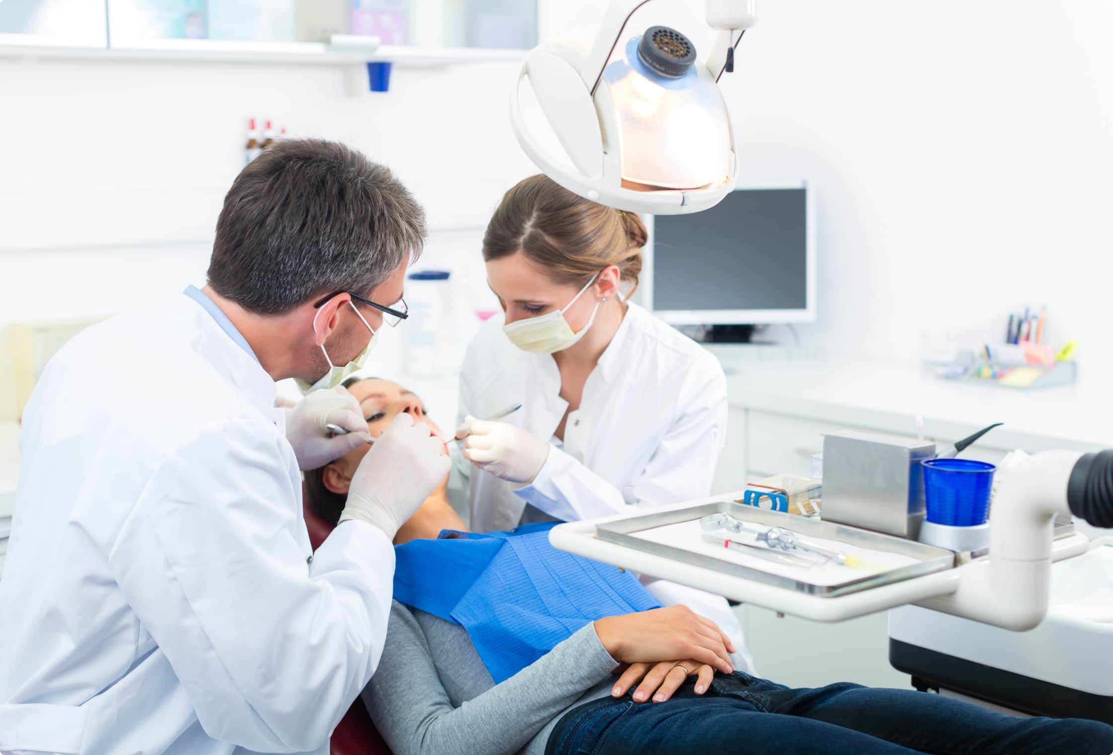 Two dentists working